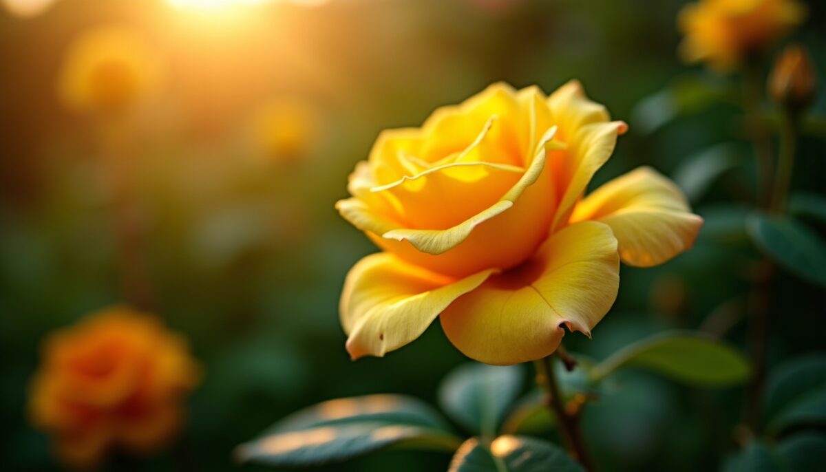 Plongez dans l'univers captivant et chargé de sens de la rose jaune